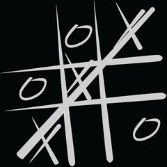 Tic tac toe game. vector