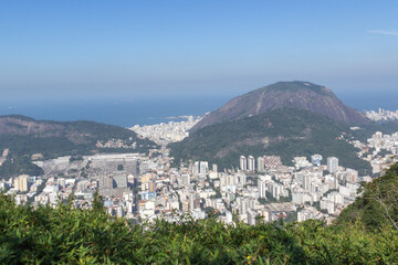 Scenic view down to the City of Rio de Janeiro in Brazil