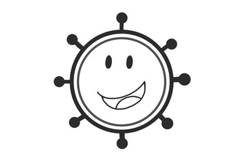 Corona virus with white background