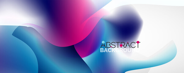 Fluid color gradient abstract background, trendy colorful wallpaper. Vector illustration for placards, brochures, posters, banners and covers
