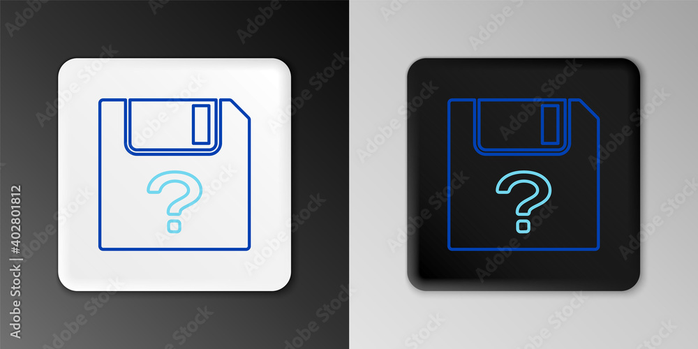 Poster line unknown document icon isolated on grey background. file with question mark. hold report, servic