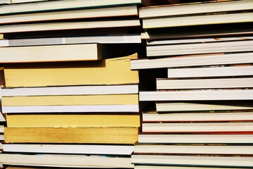 Information, education, pile of old books