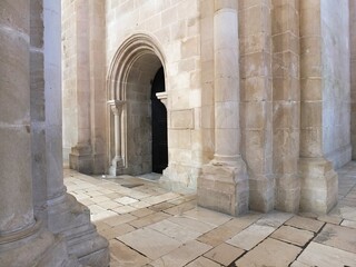 Fototapeta na wymiar Inside of the famous Alcobaca monastery, Centro - Portugal 