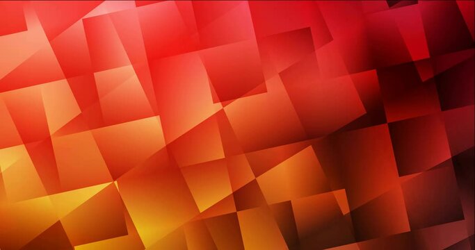 4K looping dark red, yellow abstract animation with rhombus. Shining colorful animation with rectangle shapes. Slideshow for web sites. 4096 x 2160, 30 fps.