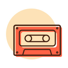 Audio cassette tape vector icon