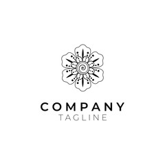 Fototapeta premium Emblem luxury beauty spa, cosmetics, jewelry, hotel, restaurant. Wedding elegant outline frame. Vector floral luxury curve logo design. Round gold ornate frame. Vintage premium design vector element.