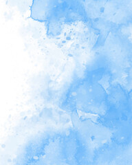 Abstract colorful watercolor for background. Digital art painting.