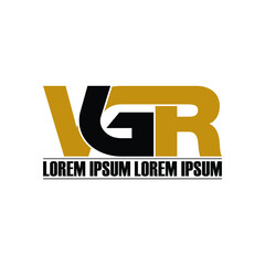 VGR letter monogram logo design vector