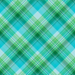 Seamless pattern in wonderful blue and green colors for plaid, fabric, textile, clothes, tablecloth and other things. Vector image. 2
