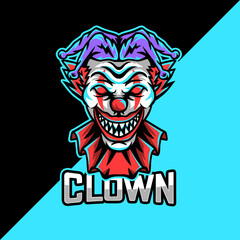clown esport mascot logo