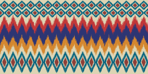 geometric ethnic pattern seamless. color oriental composition. vector illustration.design for wallpaper, background, fabric, curtain, carpet, clothing, ikat, batik.