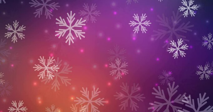4K looping dark pink, yellow video sample in carnival style. Holographic abstract video with snow and stars. Slideshow for mobile apps. 4096 x 2160, 30 fps.