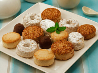 Mantecados. Typical dessert for Christmas in Spain.