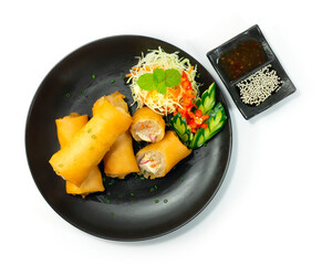 Spring Rolls Deep fried Appetizer dish Asianfood