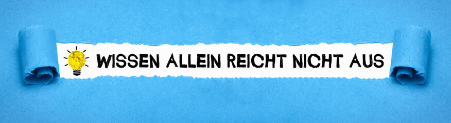 Wissen allein reicht nicht aus