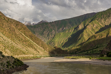 River Panj (Pyandzh) between Tajikistan and Afghanistan