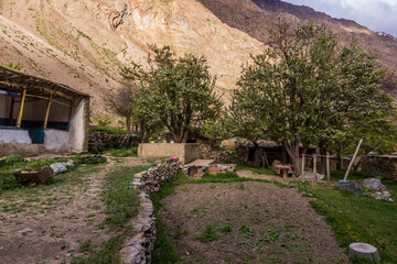 Jizeu (Jizev or Jisev) village in Pamir mountains, Tajikistan