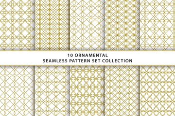 elegant luxury motif seamless pattern material set collection vector graphic