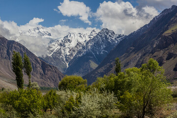 Fototapeta na wymiar Panj river valley in Pamir mountains, Tajikistan