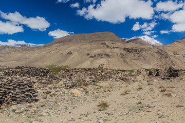 Yamchun fort in Wakhan valley, Tajikistan