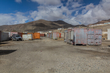 Obraz na płótnie Canvas Bazaar in Murghab village in Gorno-Badakhshan Autonomous Region, Tajikistan