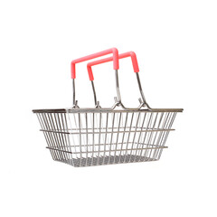 Classic shopping basket isolated on white background