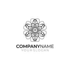 Emblem luxury beauty spa, cosmetics, jewelry, hotel, restaurant. Wedding elegant outline frame. Vector floral luxury curve logo design. Round gold ornate frame. Vintage premium design vector element.