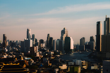 Cityscape in middle of Bangkok,Thailand