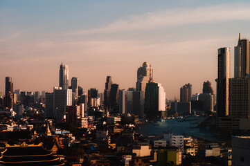 Cityscape in middle of Bangkok,Thailand