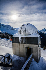 Observatory in the Swiss alps