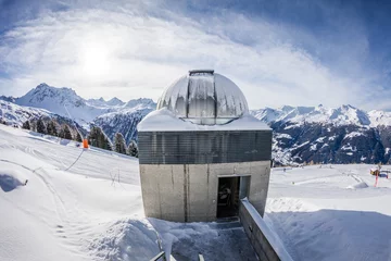 Foto auf Leinwand Observatory in the Swiss alps © Ben