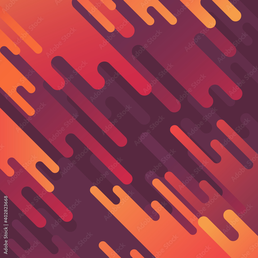 Poster abstract purple rounded lines pattern design of colorful template decoration template. overlapping o