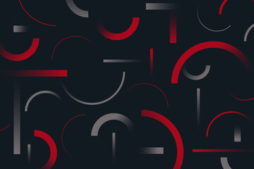 Abstract landing page of luxury circle design gradient red and black template. Trendy colors style of geometric element style background. illustration vector