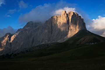 mountains in the morning