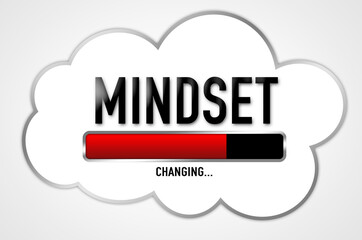 Mindset Changing - loading bar illustration