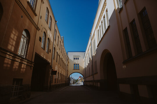 street in the town of Jakobstad , Finland