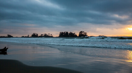 sunset over the sea