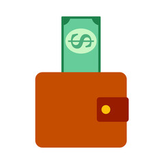 Dollar Get Out From Purse Icon