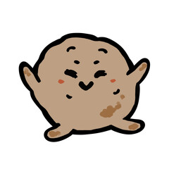 野菜キャラクター　かわいい泥んこ採れたてじゃがいも　訳あり　
