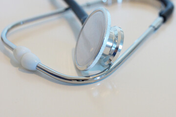 Detail of a stethoscope.