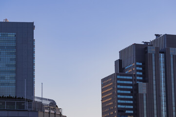 Fototapeta premium 東京都新宿区西新宿の高層ビル群の景色