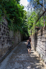 Naklejka premium Cliff buildings in Sorento, Italy.