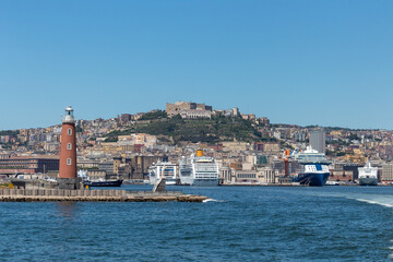 Fototapeta na wymiar Harbor near sea of Naples, Italy