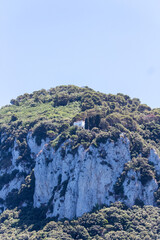 Naklejka premium House on a cliff on Capri Island, Italy