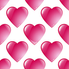 Fototapeta na wymiar Hearts seamless pattern - vector background for continuous replicate