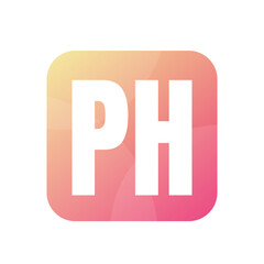 PH Letter Logo Design With Simple style