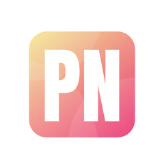 PN Letter Logo Design With Simple style