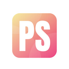 PS Letter Logo Design With Simple style