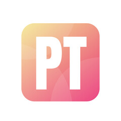 PT Letter Logo Design With Simple style