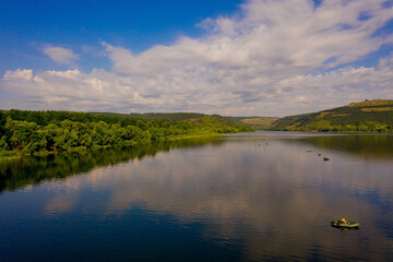 Fishermen on board a fishing boat at sunset, Fisherman life style